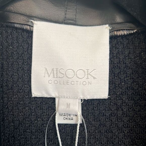 Misook Black Trench Coat with Satin Trim - Picture 2 of 5